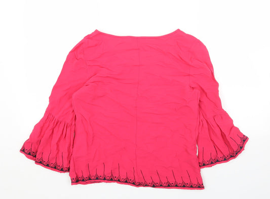Womens UK Size 8 Mint Velvet Pink Basic Blouse