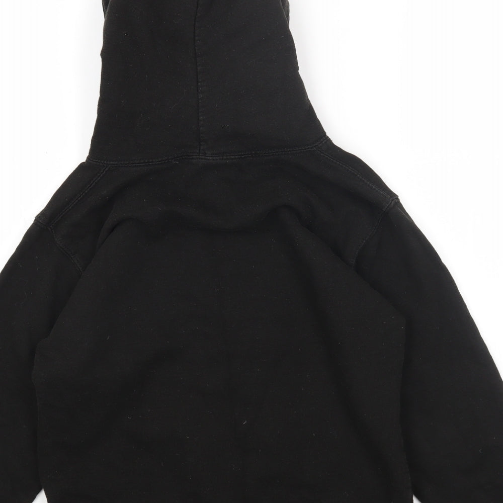 Justhoods Girls Black Cotton Pullover Hoodie Size 12-13 Years Pullover