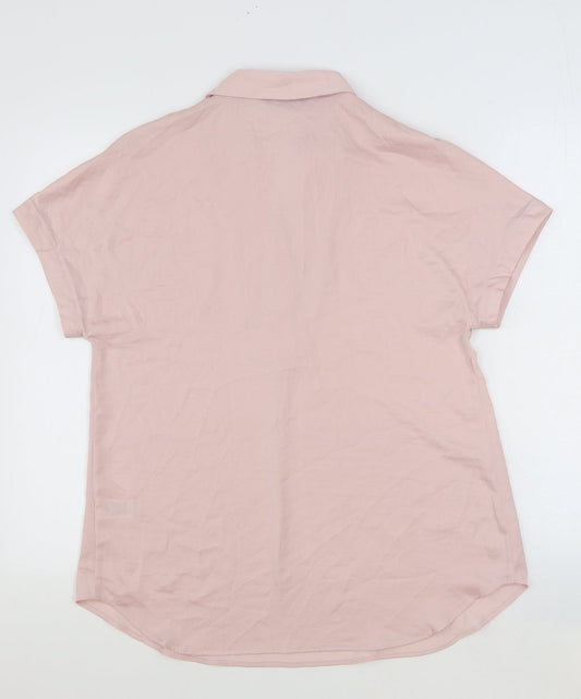 Womens UK Size 8 Marks and Spencer Pink Basic Blouse