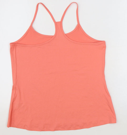 Marks and Spencer Womens Orange Polyester Camisole Tank Size 18 Scoop Neck Pullover - Racerback