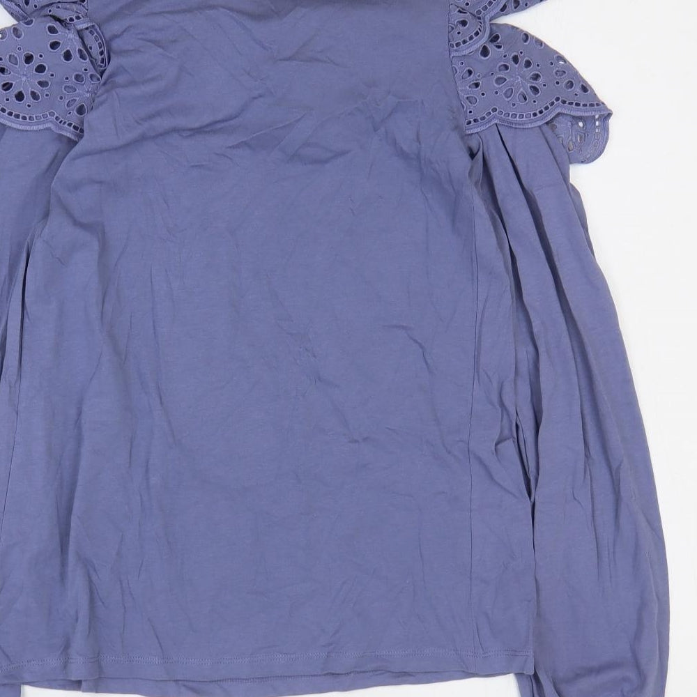Womens UK Size 8 River Island Blue Basic Blouse