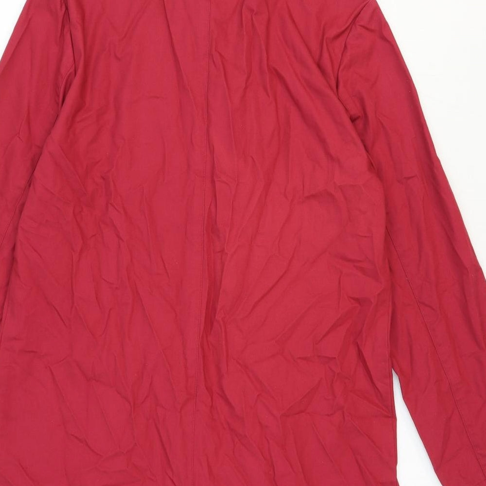 Per Una Womens Red Overcoat Jacket Size M Button