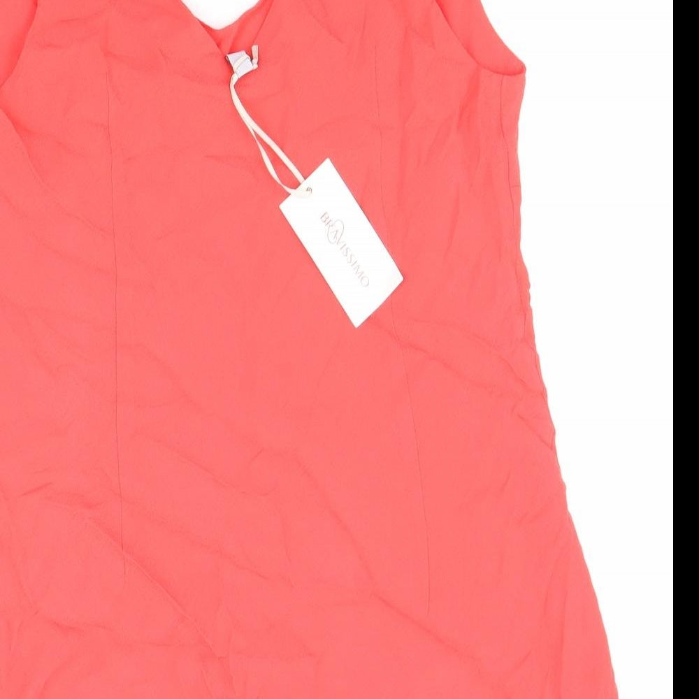 Womens UK Size 14 Stradivarius Pink Basic Tank