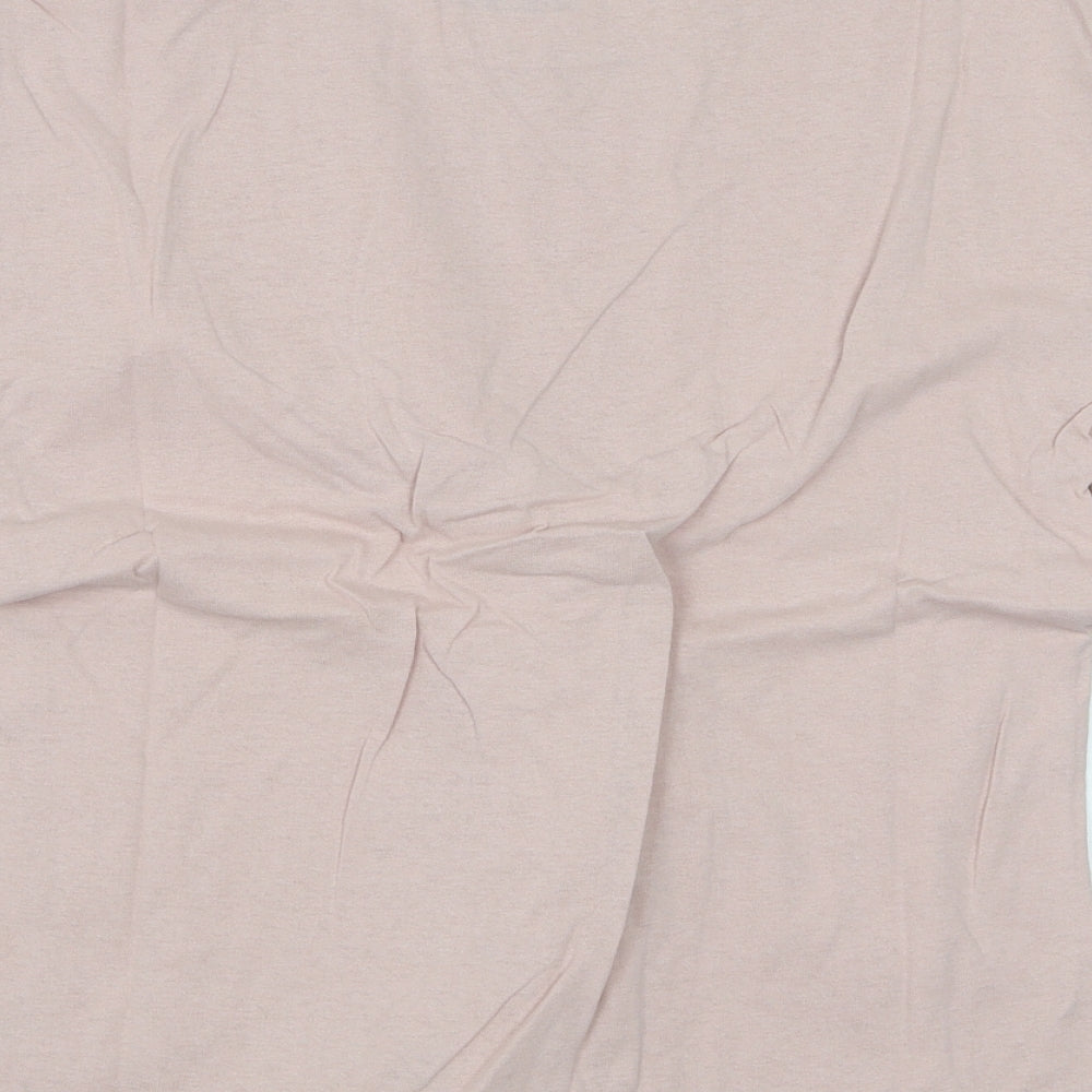 Womens UK Size S Eight Pink Basic T-Shirt