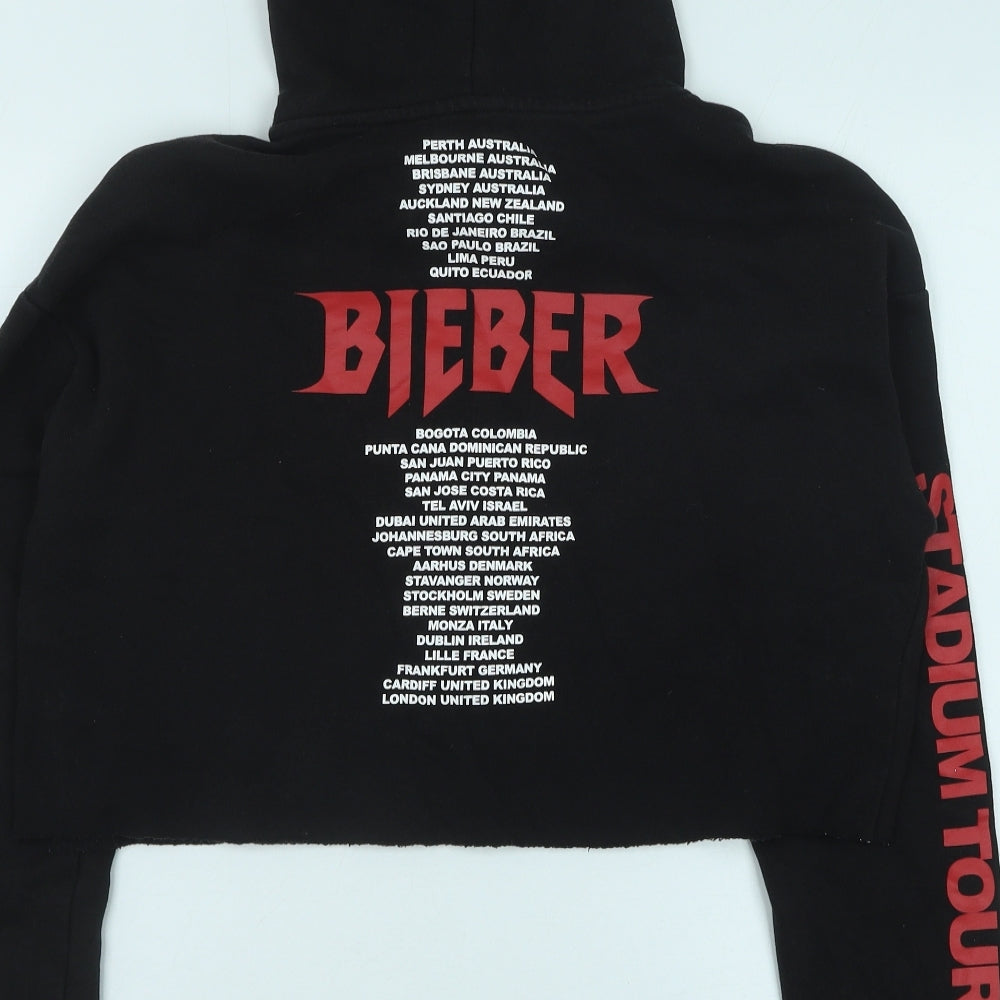 H&M Womens Grey Cotton Pullover Hoodie Size XS Pullover - Cropped