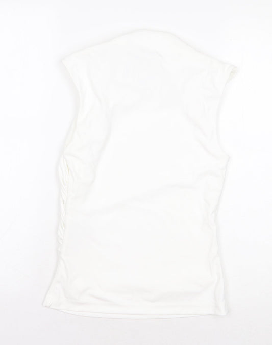 Womens UK Size XS Zara White Basic Blouse