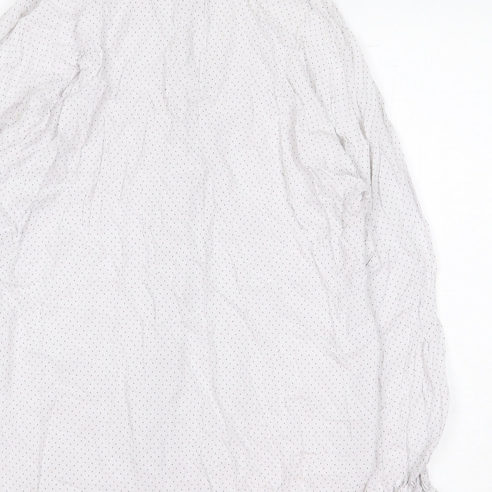 Womens UK Size S Stradivarius White Basic Blouse