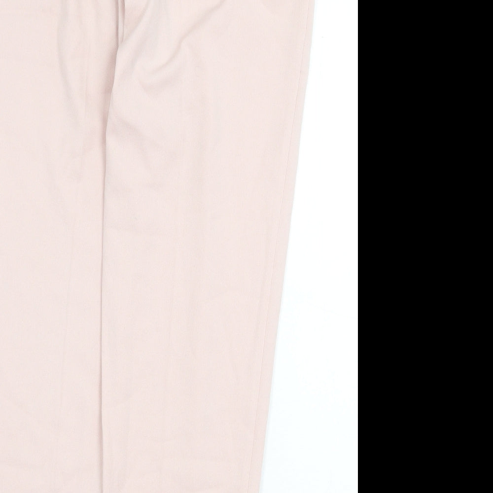 Womens UK Size 10 Marks and Spencer Regular Fit Dress Pants Pink Trousers