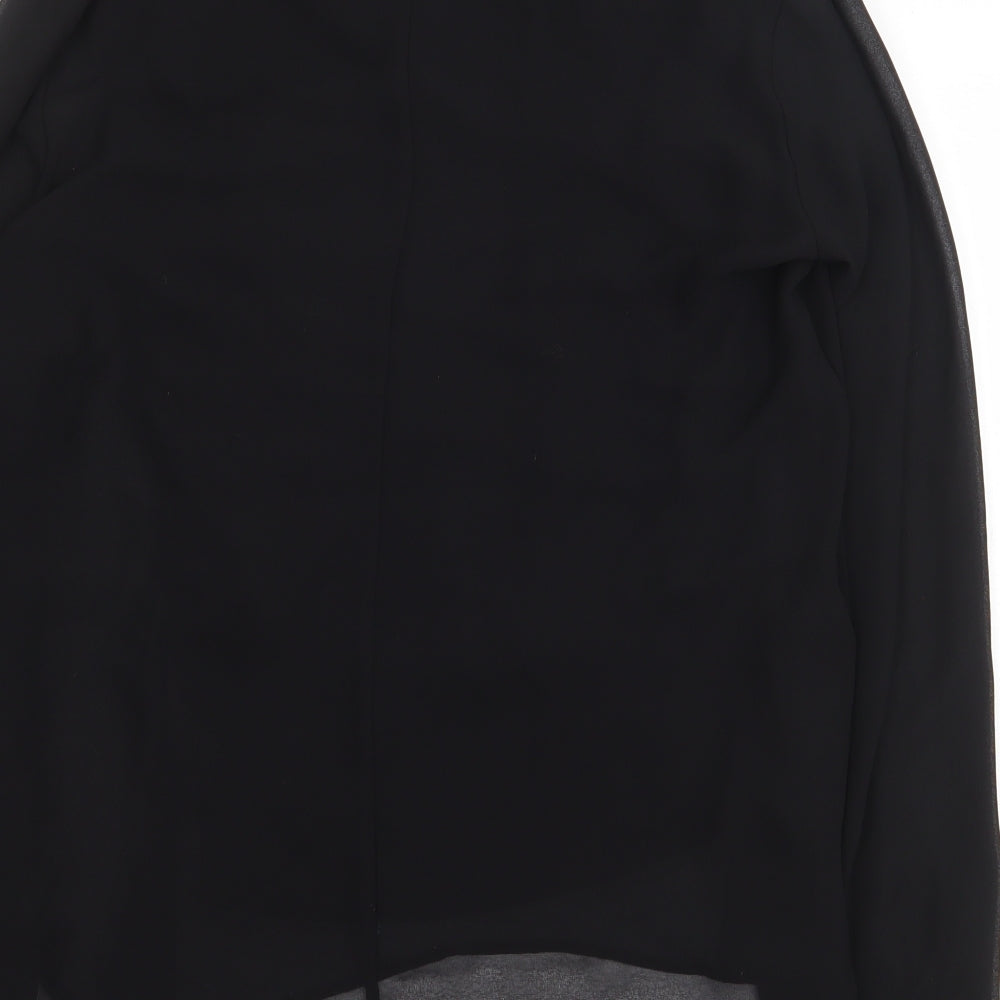 Womens UK Size M Zara Black Basic Blouse