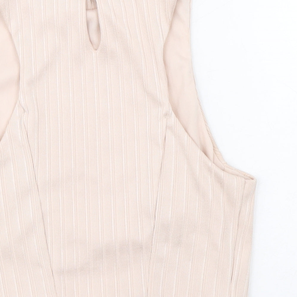 Womens UK Size 10 New Look Pink Basic Tank