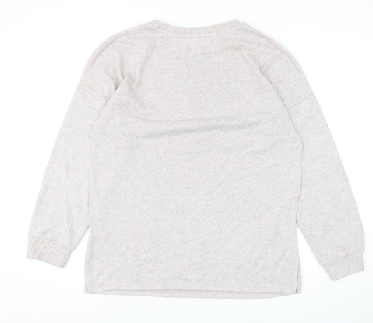 Primark Womens Grey Round Neck Polyester Pullover Jumper Size S