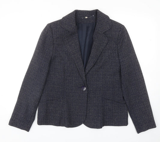 Womens UK Size 14 EWM Regular Blue Blazer