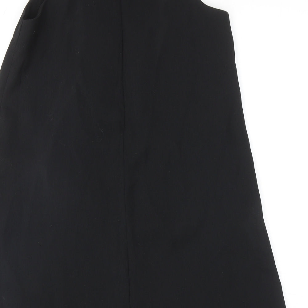 Zara Womens Black Polyester Playsuit One-Piece Size XS Zip