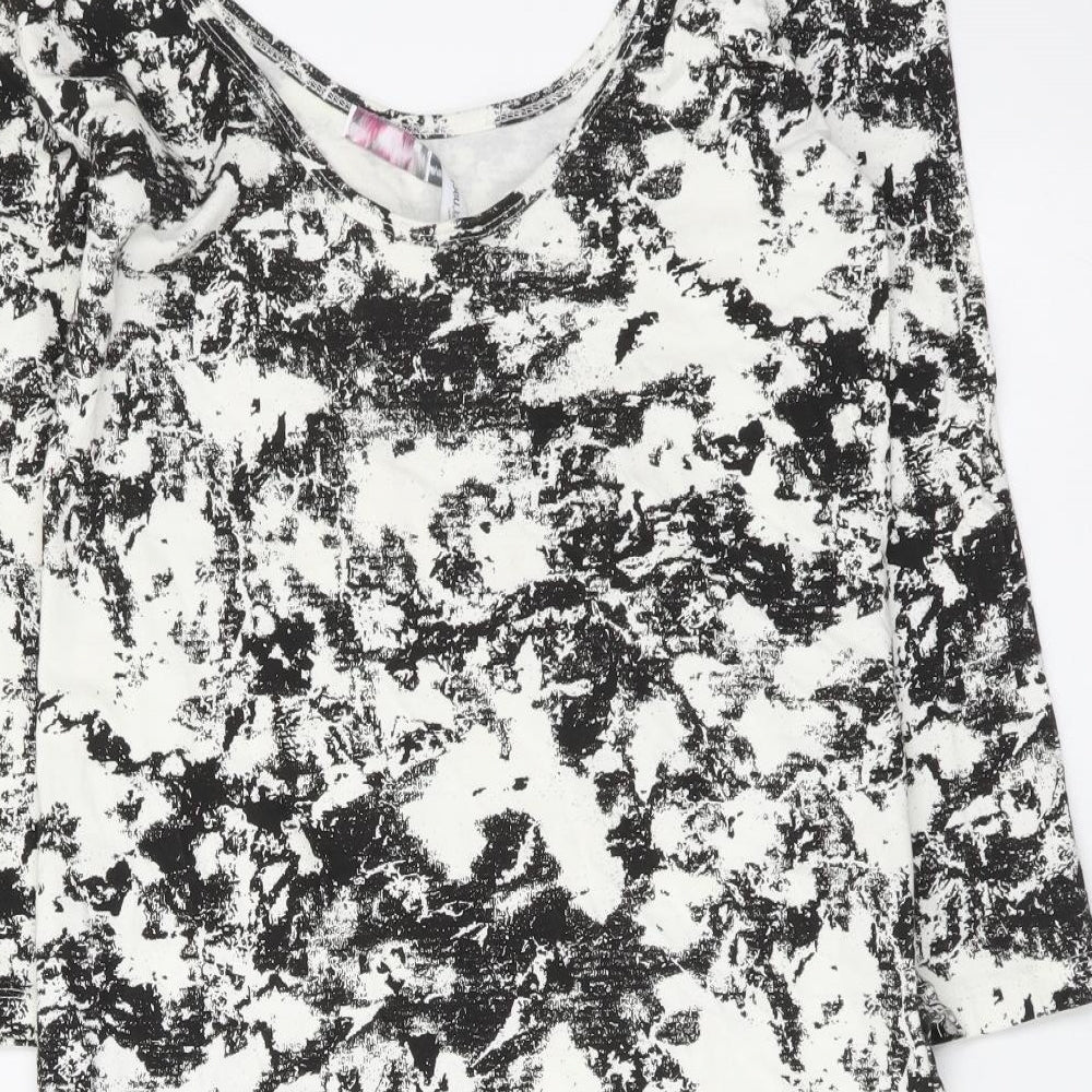 Womens UK Size 10 Internacionale Black Basic Blouse
