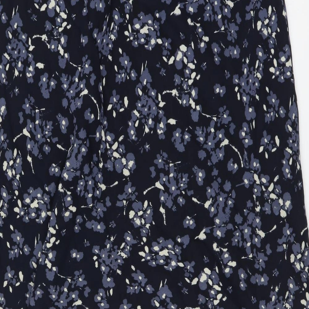 Precis Womens Blue Geometric Viscose Flare Skirt Size 16