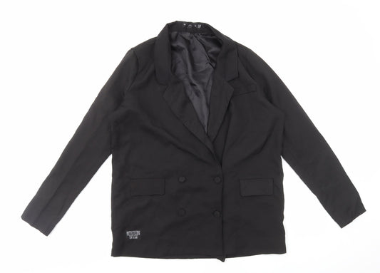 Womens UK Size 10 PRETTYLITTLETHING Black Jacket