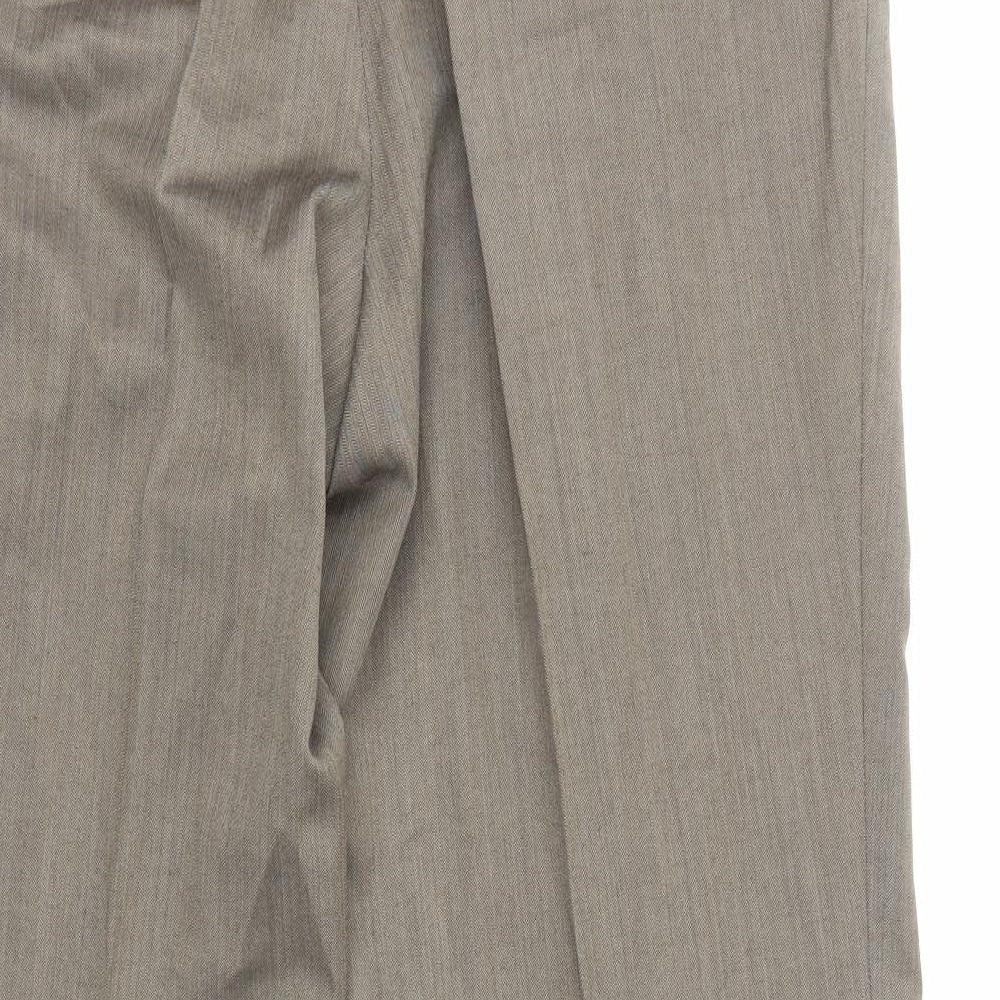Dino Mens Brown Polyester Tuxedo Suit Trousers Size XL