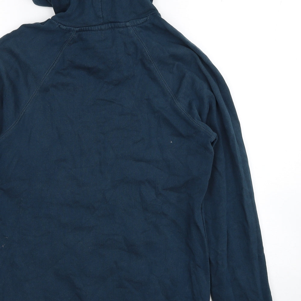 H&M Womens Blue Cotton Pullover Hoodie Size 6 Pullover