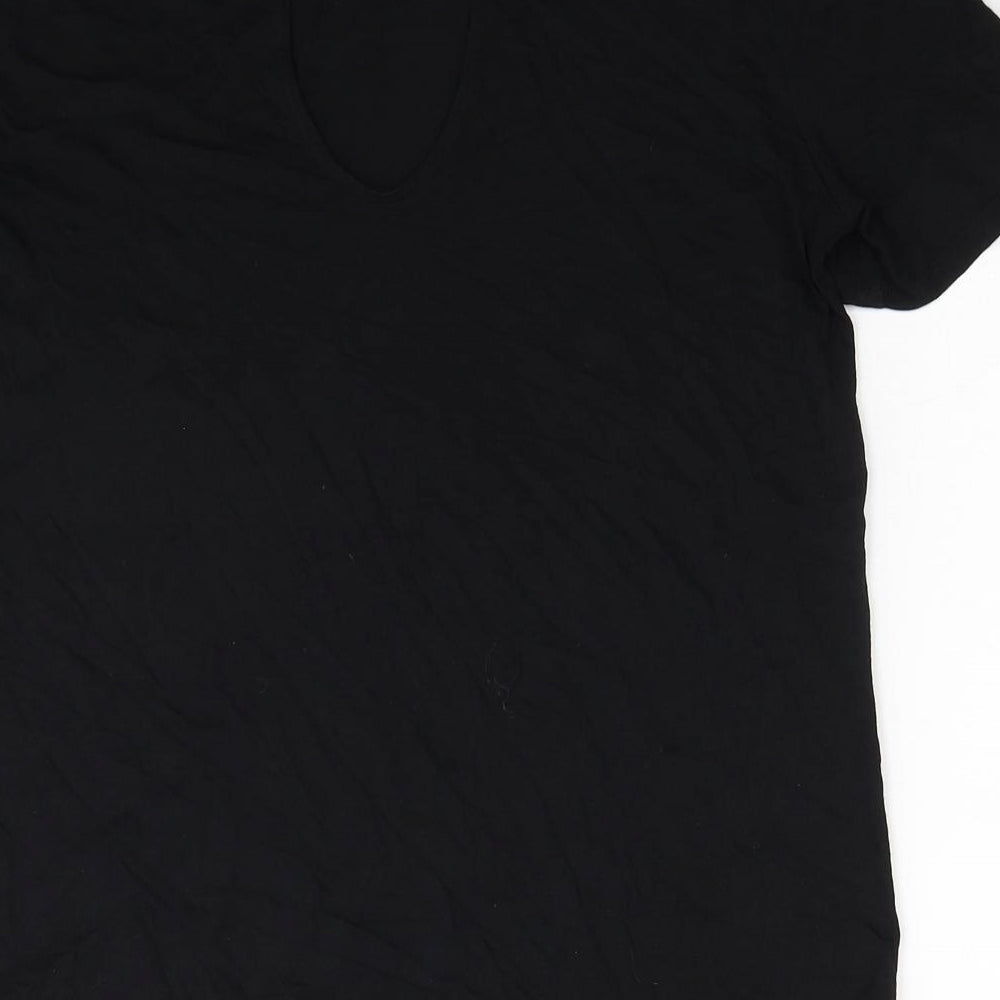 Womens UK Size L VERO MODA Black Basic T-Shirt