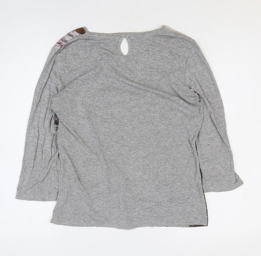 Alexara Womens Multicoloured Cotton Basic T-Shirt Size 10 Round Neck