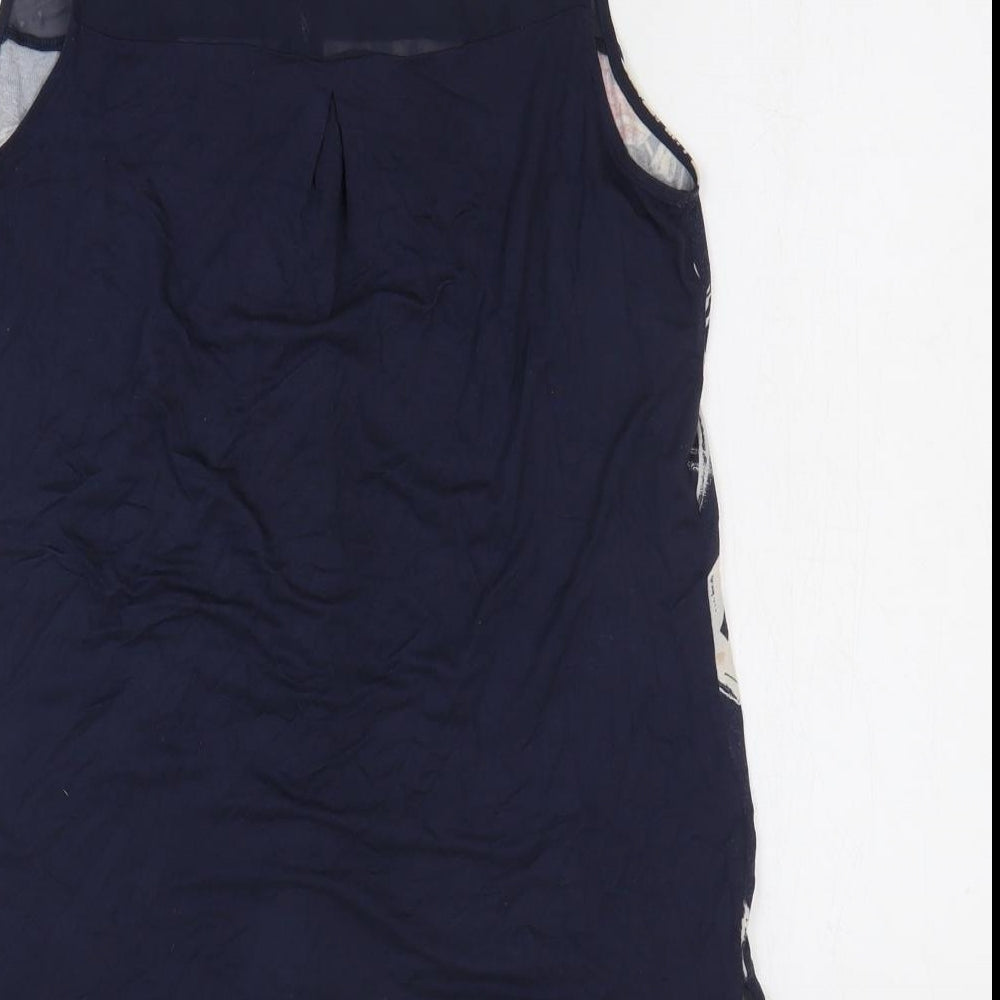NEXT Womens Multicoloured Viscose Basic Tank Size 10 V-Neck