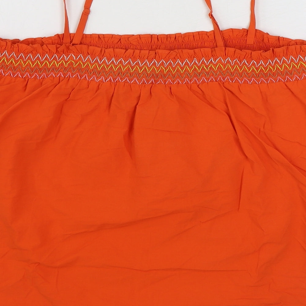 Womens UK Size 22 Marks and Spencer Orange Basic Tank
