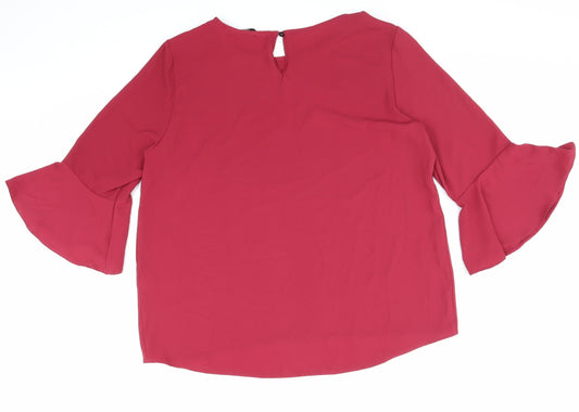 Womens UK Size 18 Marina Kaneva Red Basic Blouse