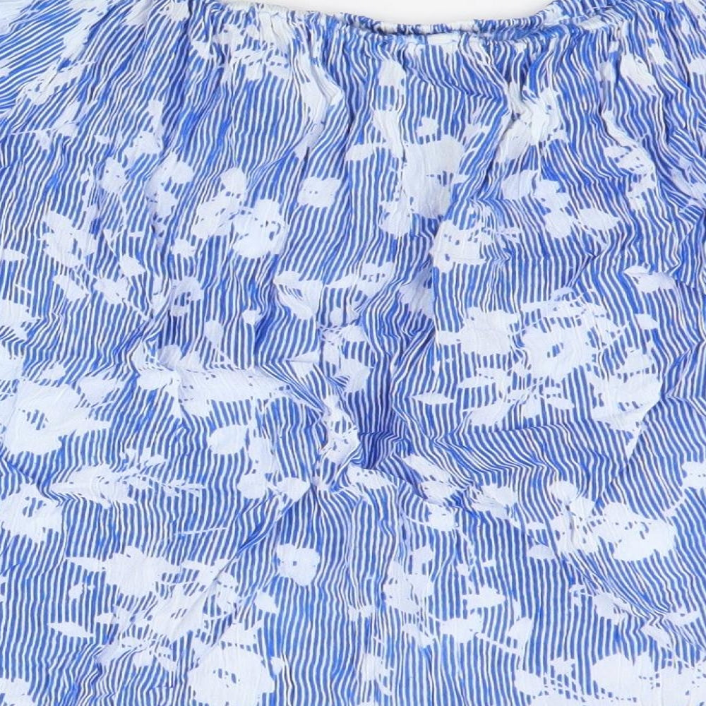 Womens UK Size L PEBBLE BAY Blue Basic Blouse