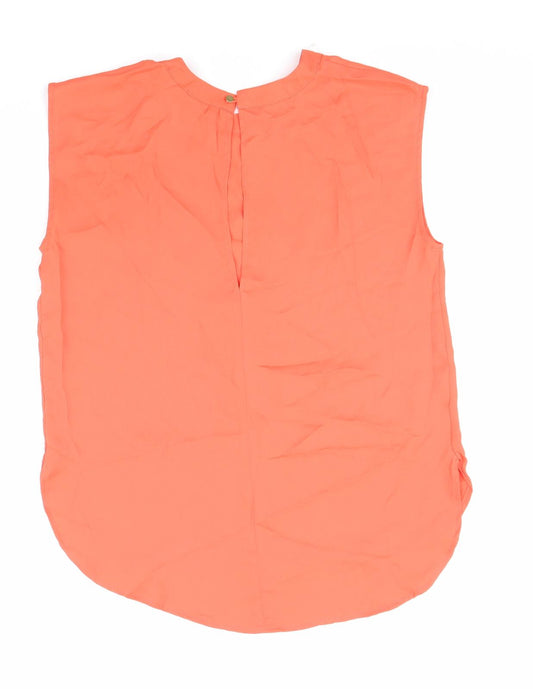 Womens UK Size XS Mango Orange Basic Blouse