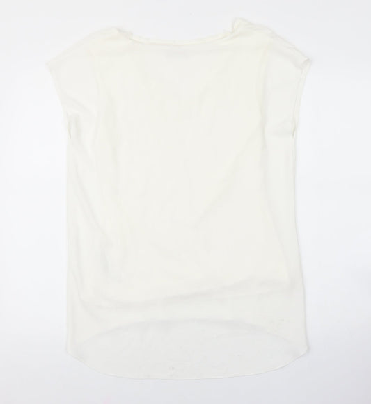 Womens UK Size S Wallis White Basic Tank