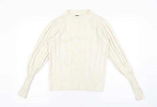 Womens UK Size M Rachel Zoe Beige Pullover Jumper