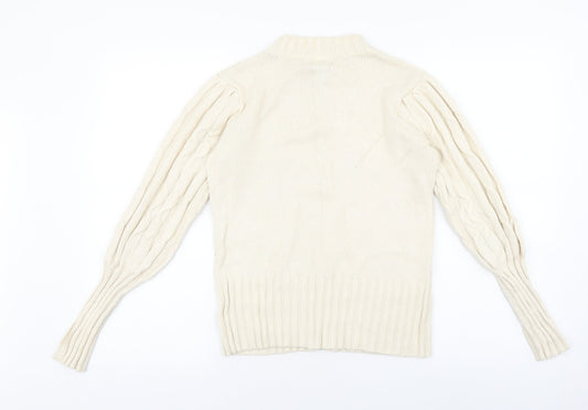Womens UK Size M Rachel Zoe Beige Pullover Jumper