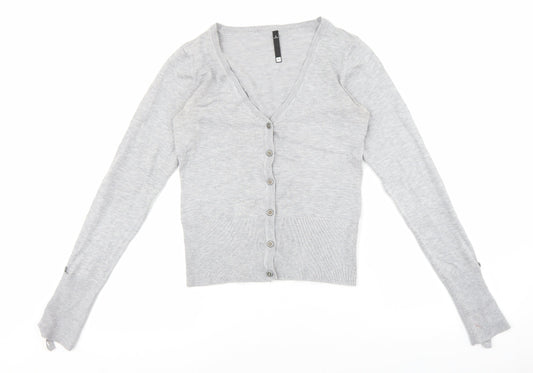 Womens UK Size S woolworths Grey Cardigan Jumper