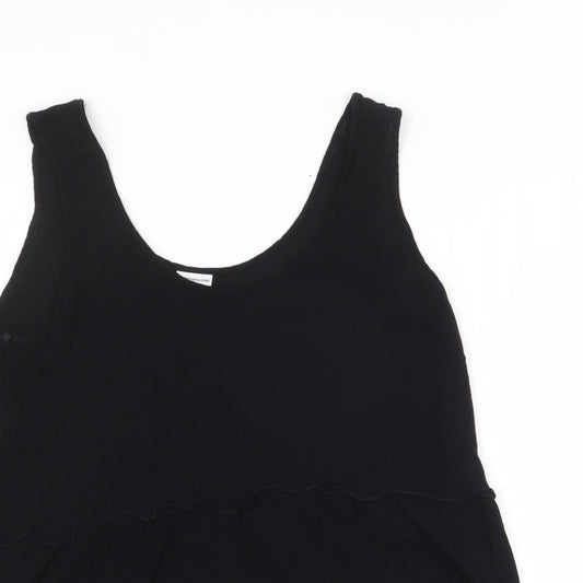 Womens UK Size 10 Jaqueline de Yong Black Basic Tank