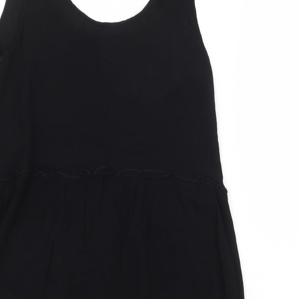 Womens UK Size 10 Jaqueline de Yong Black Basic Tank