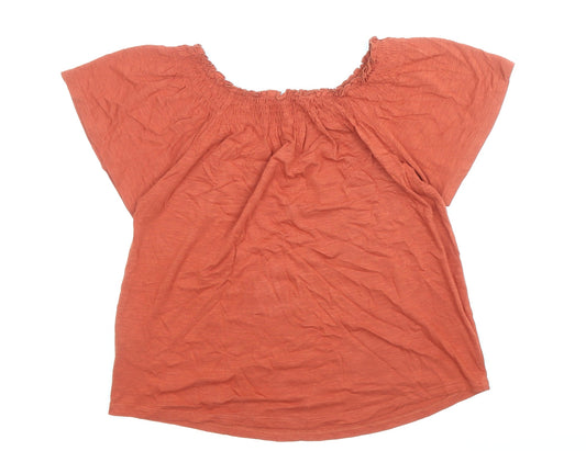 Womens UK Size 8 New Look Brown Basic T-Shirt