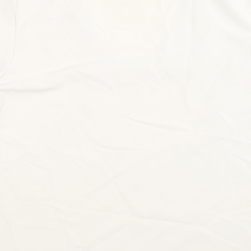 SheIn Womens Beige Polyester Basic Blouse Size S V-Neck