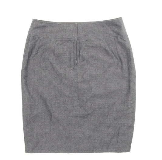 NEXT Womens Black Polyester Straight & Pencil Skirt Size 8 Zip