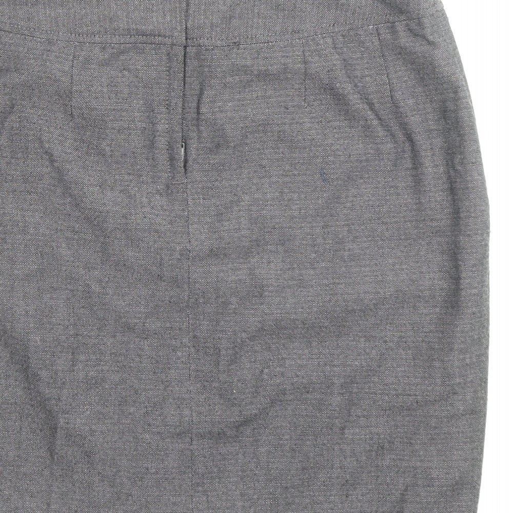 NEXT Womens Black Polyester Straight & Pencil Skirt Size 8 Zip