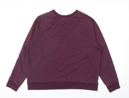 Womens UK Size L Divided by H&M Purple Pullover Sweatshirt