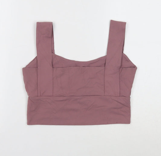 Womens UK Size XL Preworn Purple Cropped Tank