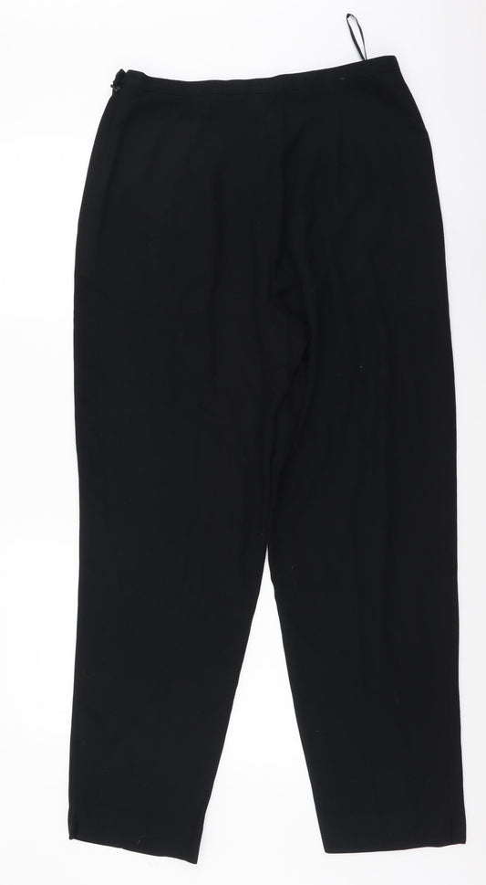 Womens UK Size 14 Principles Regular Fit Dress Pants Black Trousers