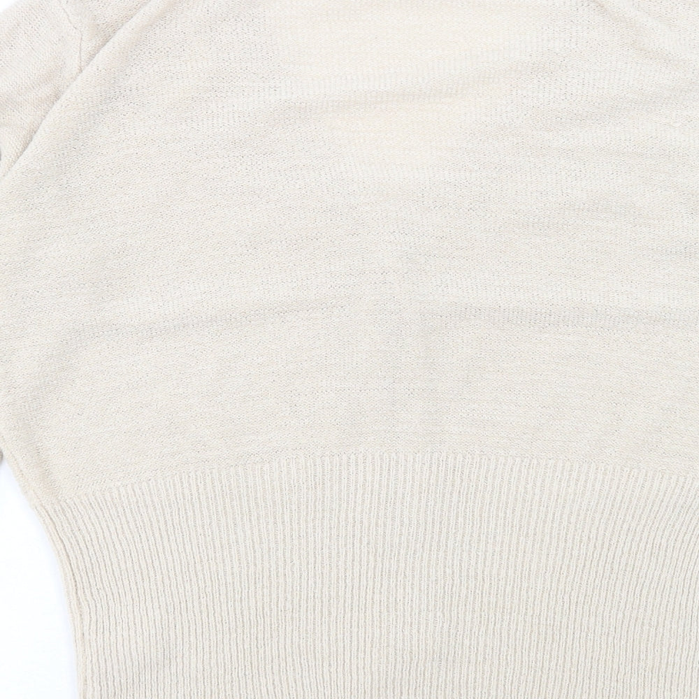 Womens UK Size M Bonmarché Beige Cardigan Jumper