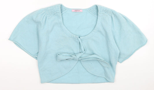 Womens UK Size S Paraphrase Blue Shrug Jumper