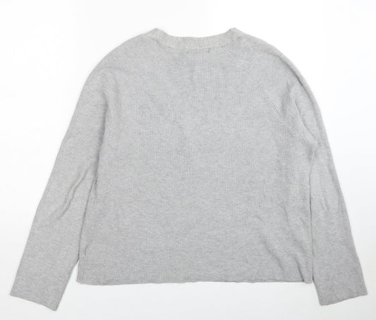 Womens UK Size XL Verve Ami Grey Cardigan Jumper