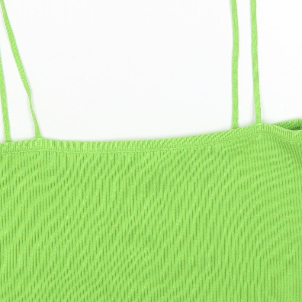 Womens UK Size 16 ASOS Green Cropped Tank