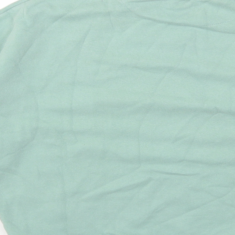 F&F Womens Green Round Neck Cotton Pullover Jumper Size 6