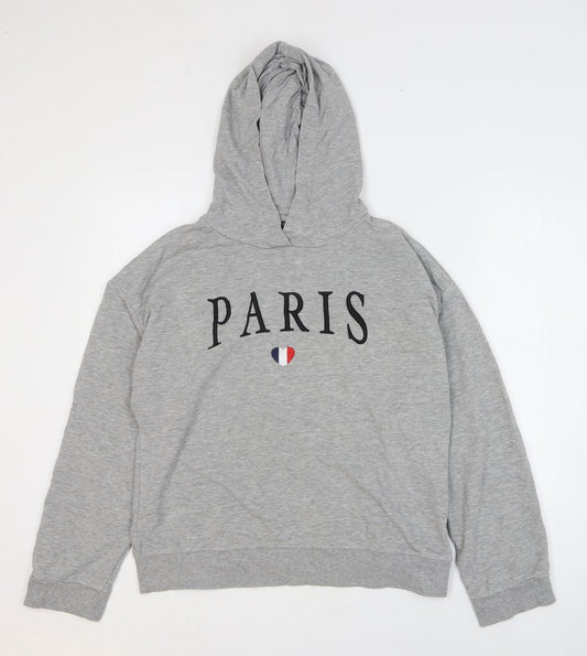Womens UK Size S Brave Soul Grey Pullover Hoodie