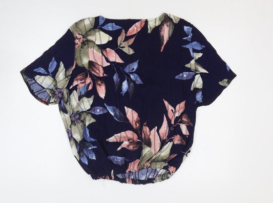 Lakeland Womens Multicoloured Geometric Polyester Basic T-Shirt Size 20 Round Neck