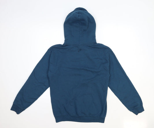 Mens UK Size S Gildan Blue Pullover Hoodie